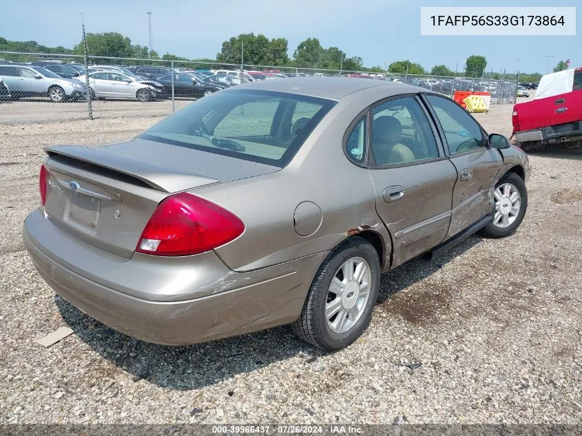 2003 Ford Taurus Sel VIN: 1FAFP56S33G173864 Lot: 39966437