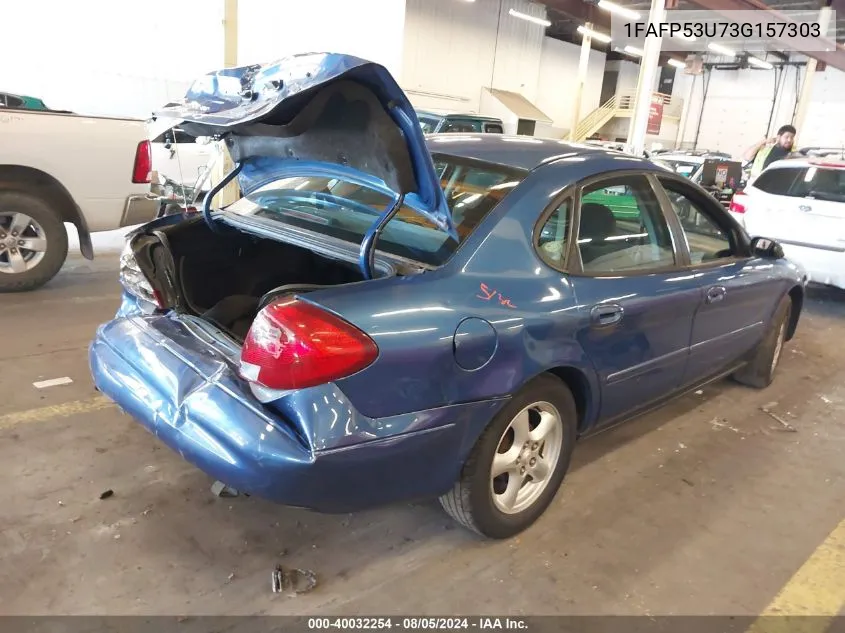 2003 Ford Taurus Se VIN: 1FAFP53U73G157303 Lot: 40032254