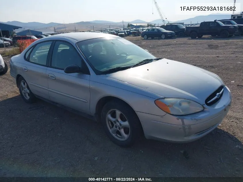 2003 Ford Taurus Ses VIN: 1FAFP55293A181682 Lot: 40142771