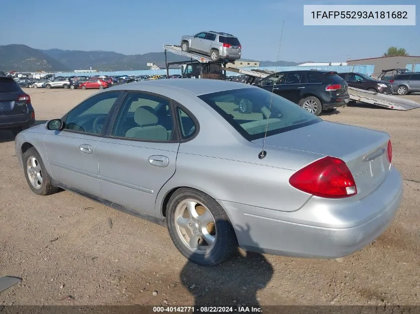 2003 Ford Taurus Ses VIN: 1FAFP55293A181682 Lot: 40142771