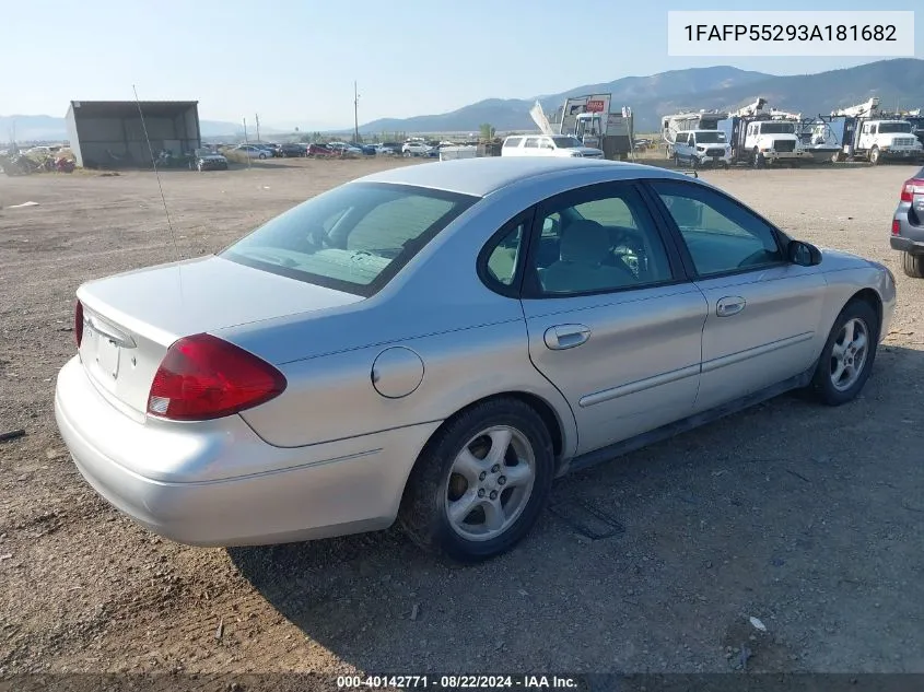 2003 Ford Taurus Ses VIN: 1FAFP55293A181682 Lot: 40142771