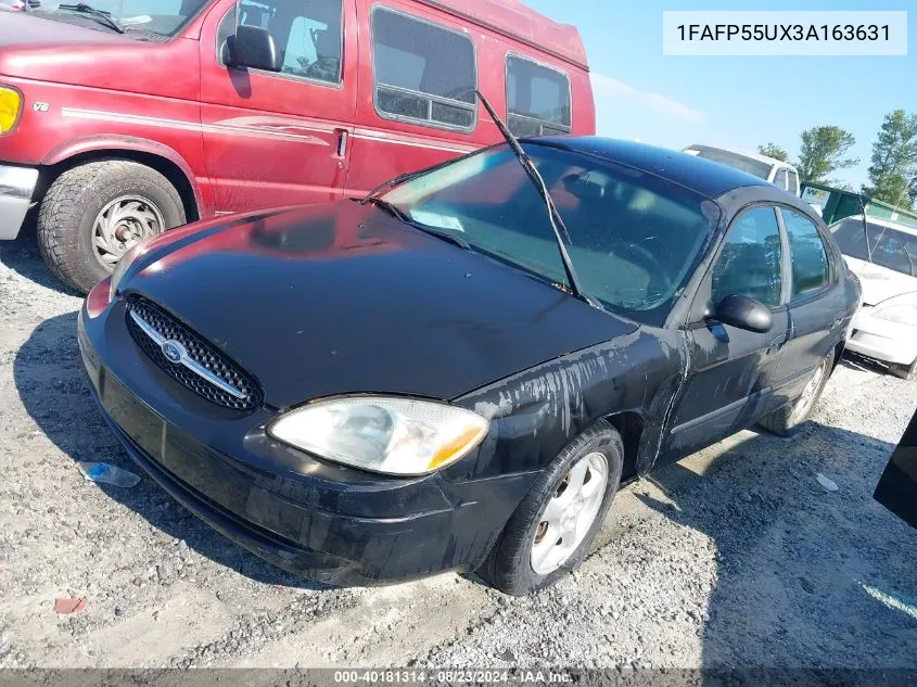 2003 Ford Taurus Ses VIN: 1FAFP55UX3A163631 Lot: 40181314