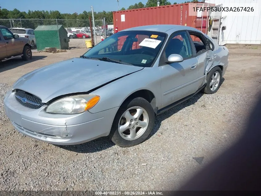 2003 Ford Taurus Se VIN: 1FAFP53UX3A267426 Lot: 40188231