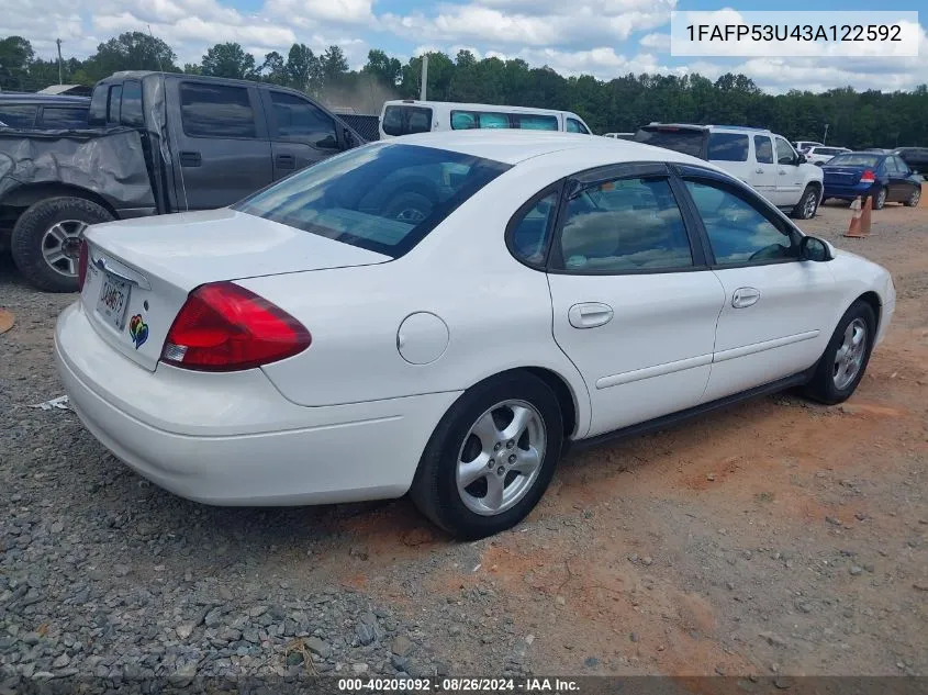 1FAFP53U43A122592 2003 Ford Taurus Se