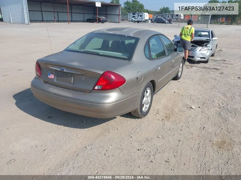 2003 Ford Taurus Se VIN: 1FAFP53U63A127423 Lot: 40219846