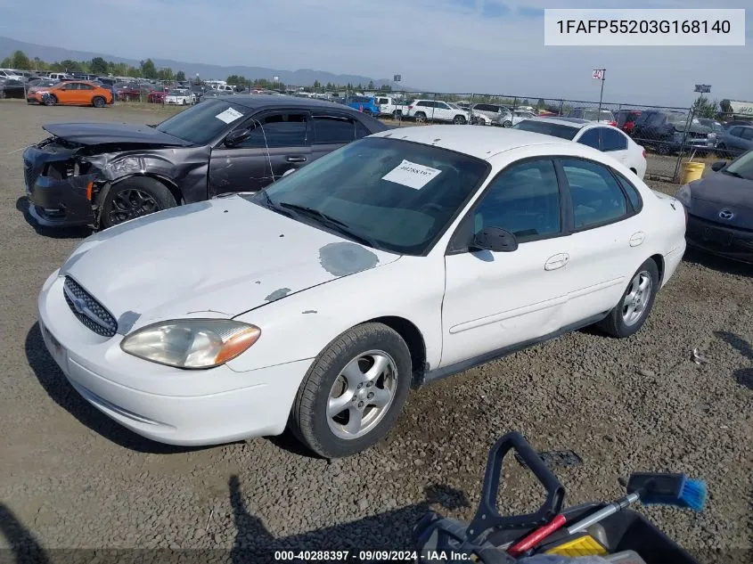 2003 Ford Taurus Ses VIN: 1FAFP55203G168140 Lot: 40288397