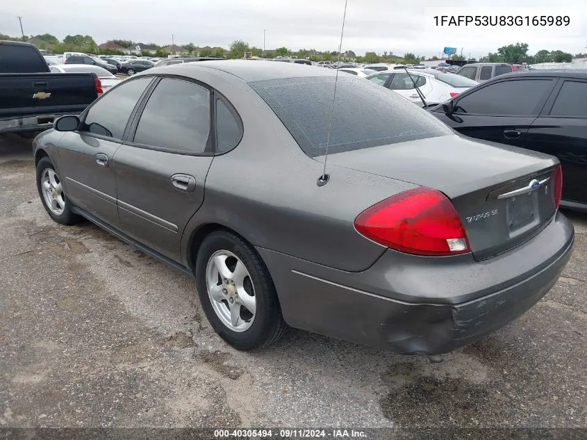 2003 Ford Taurus Se/Se Standard VIN: 1FAFP53U83G165989 Lot: 40305494