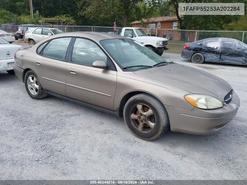 2003 Ford Taurus Ses VIN: 1FAFP55253A202284 Lot: 40344214