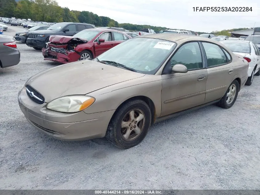 2003 Ford Taurus Ses VIN: 1FAFP55253A202284 Lot: 40344214