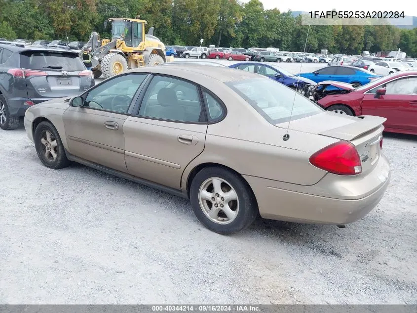 2003 Ford Taurus Ses VIN: 1FAFP55253A202284 Lot: 40344214