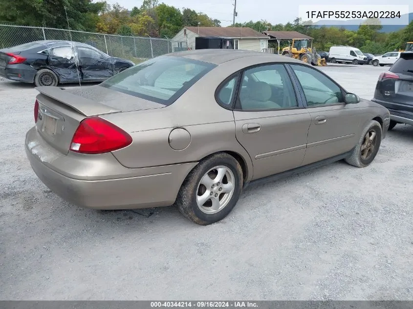 2003 Ford Taurus Ses VIN: 1FAFP55253A202284 Lot: 40344214