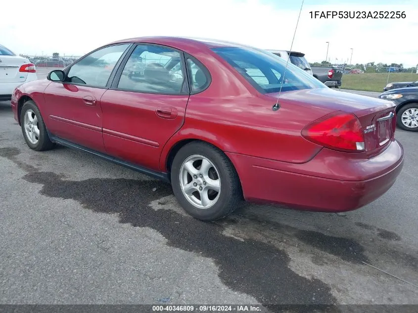 2003 Ford Taurus Se VIN: 1FAFP53U23A252256 Lot: 40346809