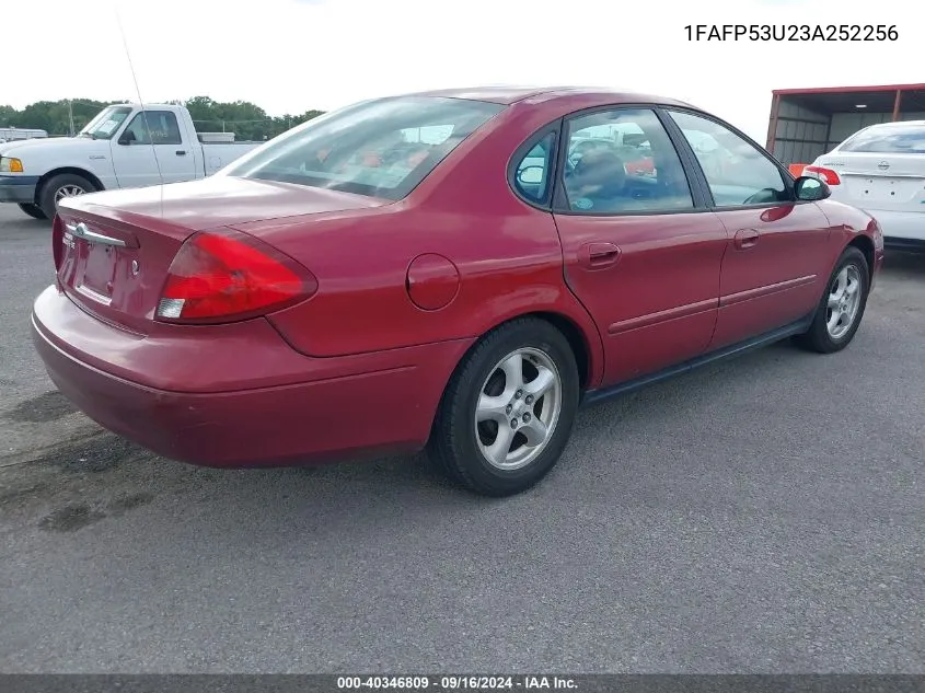 2003 Ford Taurus Se VIN: 1FAFP53U23A252256 Lot: 40346809