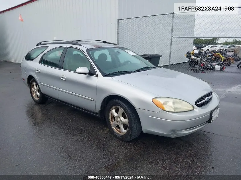 2003 Ford Taurus Se VIN: 1FAFP582X3A241903 Lot: 40350447