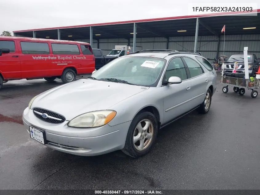 2003 Ford Taurus Se VIN: 1FAFP582X3A241903 Lot: 40350447