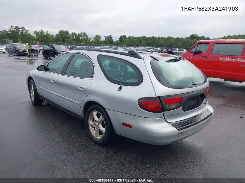 2003 Ford Taurus Se VIN: 1FAFP582X3A241903 Lot: 40350447