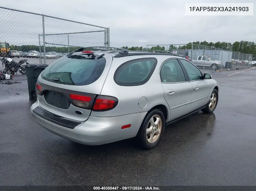 2003 Ford Taurus Se VIN: 1FAFP582X3A241903 Lot: 40350447