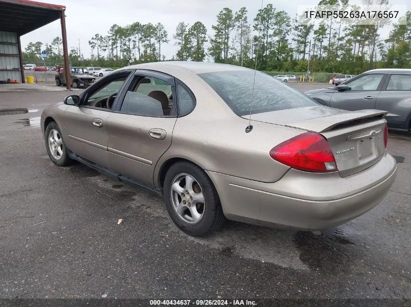 2003 Ford Taurus Ses VIN: 1FAFP55263A176567 Lot: 40434637