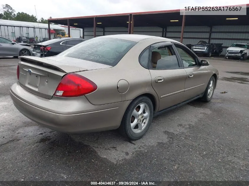 2003 Ford Taurus Ses VIN: 1FAFP55263A176567 Lot: 40434637