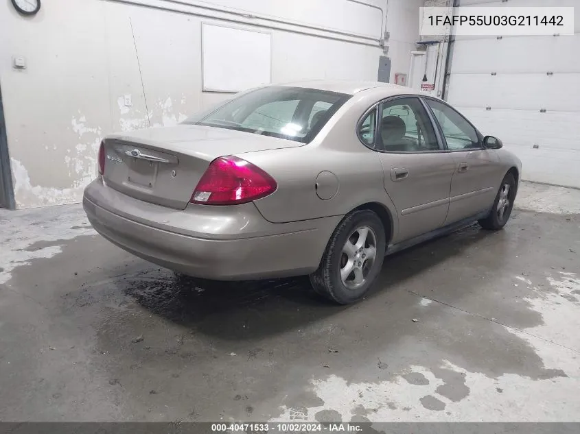 1FAFP55U03G211442 2003 Ford Taurus Ses