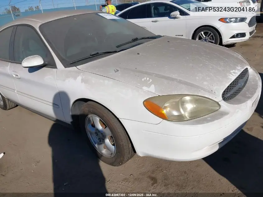 1FAFP53243G204186 2003 Ford Taurus Se