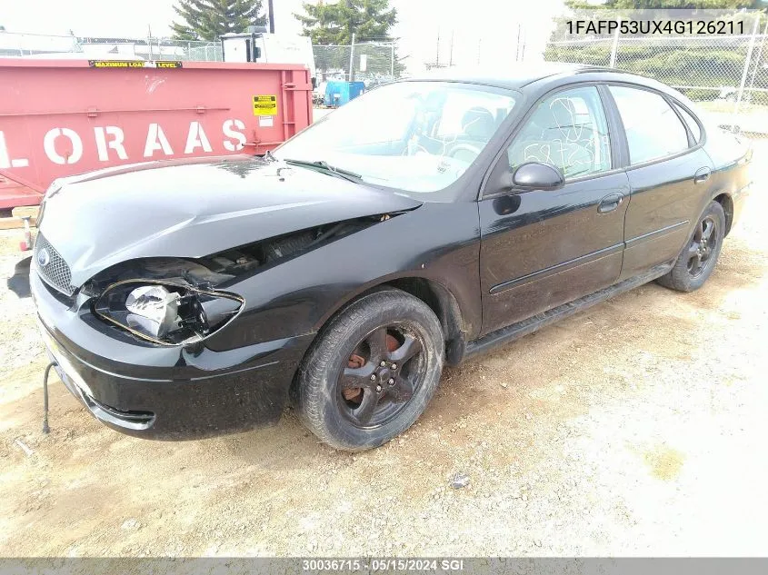 2004 Ford Taurus Se VIN: 1FAFP53UX4G126211 Lot: 30036715