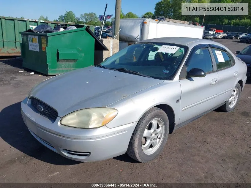 2004 Ford Taurus Ses VIN: 1FAFP55S04G152814 Lot: 39366443