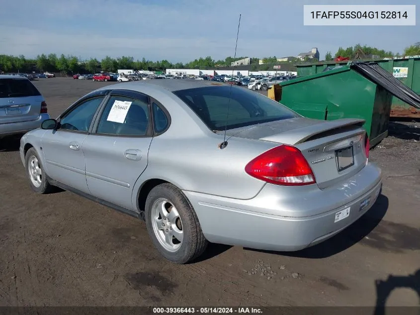 2004 Ford Taurus Ses VIN: 1FAFP55S04G152814 Lot: 39366443