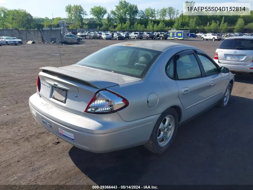 2004 Ford Taurus Ses VIN: 1FAFP55S04G152814 Lot: 39366443