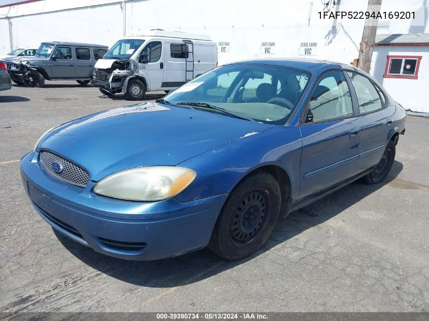 2004 Ford Taurus Lx VIN: 1FAFP52294A169201 Lot: 39390734