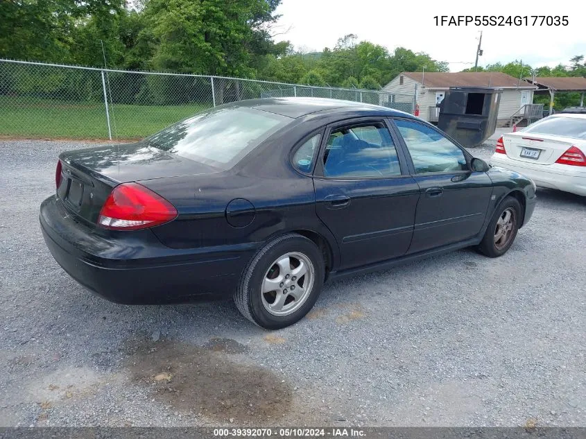 2004 Ford Taurus Ses VIN: 1FAFP55S24G177035 Lot: 39392070