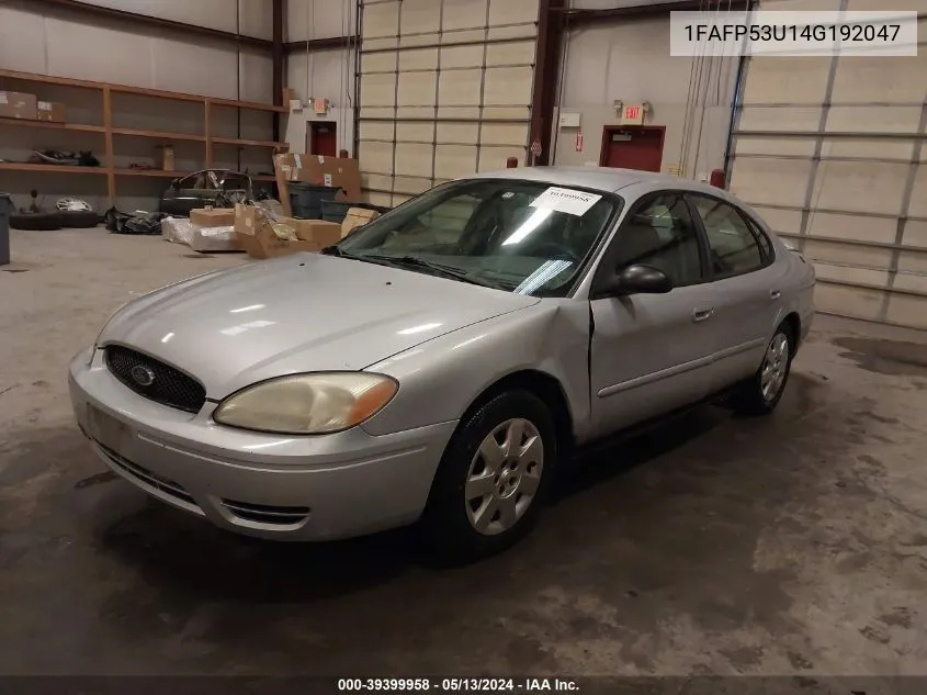 2004 Ford Taurus Se VIN: 1FAFP53U14G192047 Lot: 39399958