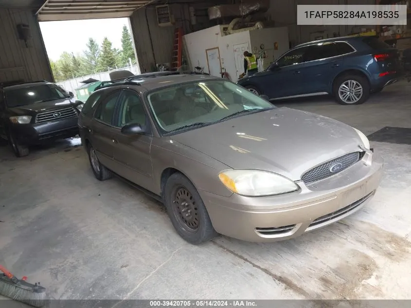 2004 Ford Taurus Se VIN: 1FAFP58284A198535 Lot: 39420705