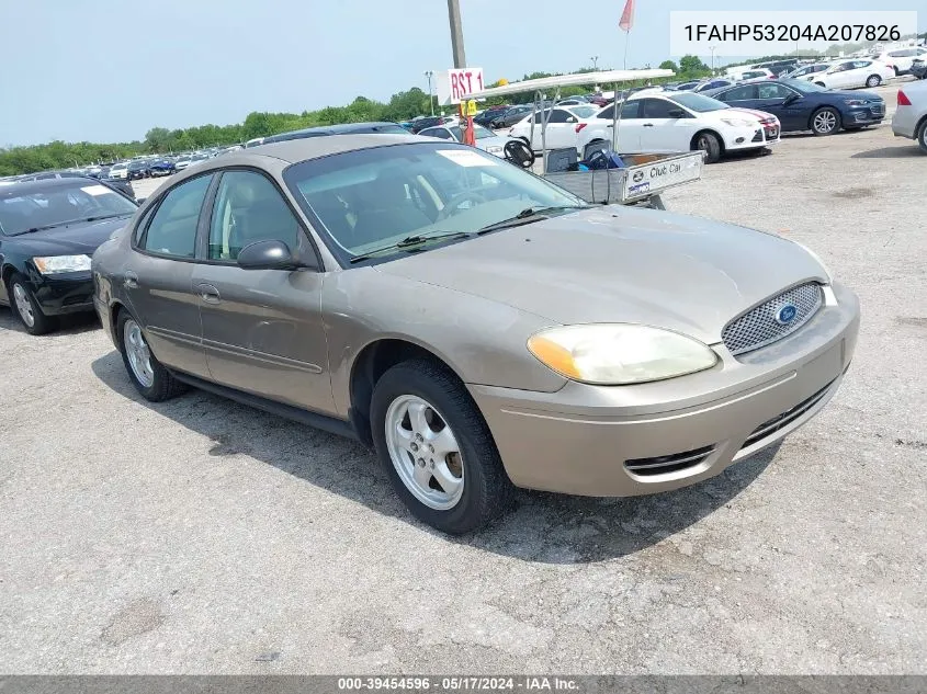 2004 Ford Taurus Se VIN: 1FAHP53204A207826 Lot: 39454596