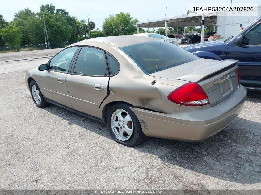 2004 Ford Taurus Se VIN: 1FAHP53204A207826 Lot: 39454596