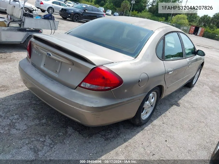 2004 Ford Taurus Se VIN: 1FAHP53204A207826 Lot: 39454596