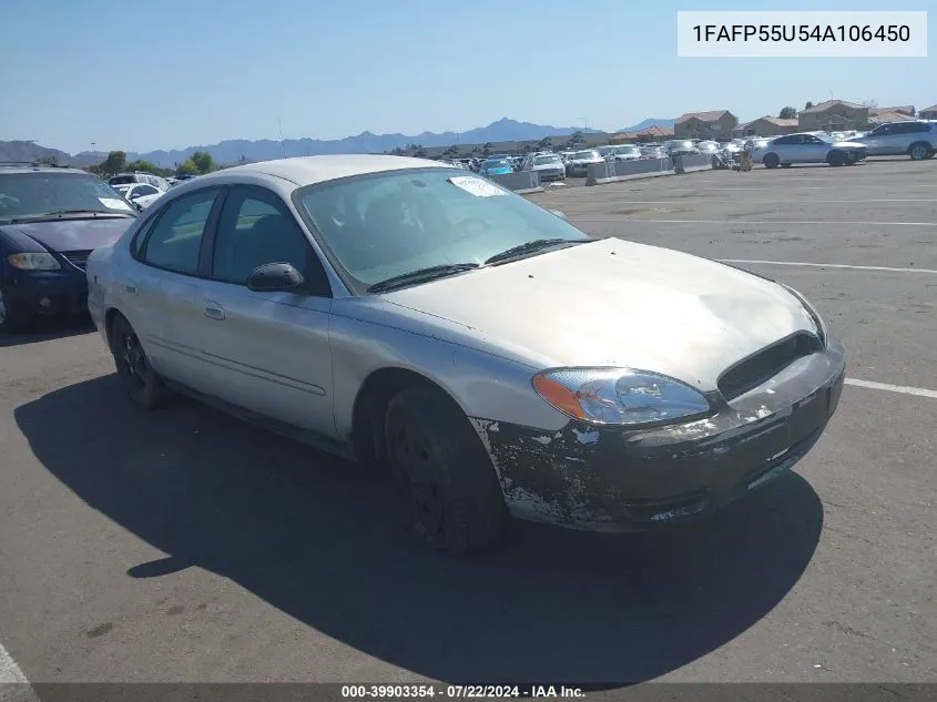 2004 Ford Taurus Ses VIN: 1FAFP55U54A106450 Lot: 39903354