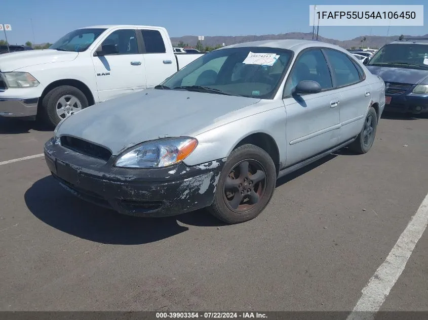 2004 Ford Taurus Ses VIN: 1FAFP55U54A106450 Lot: 39903354