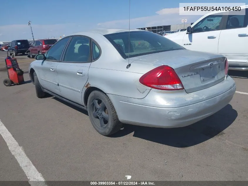 2004 Ford Taurus Ses VIN: 1FAFP55U54A106450 Lot: 39903354