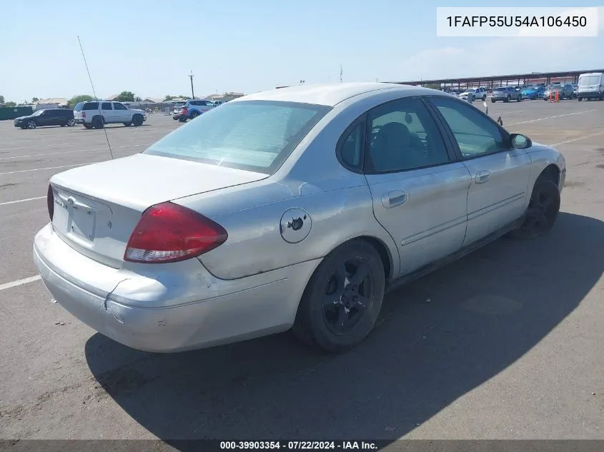 2004 Ford Taurus Ses VIN: 1FAFP55U54A106450 Lot: 39903354