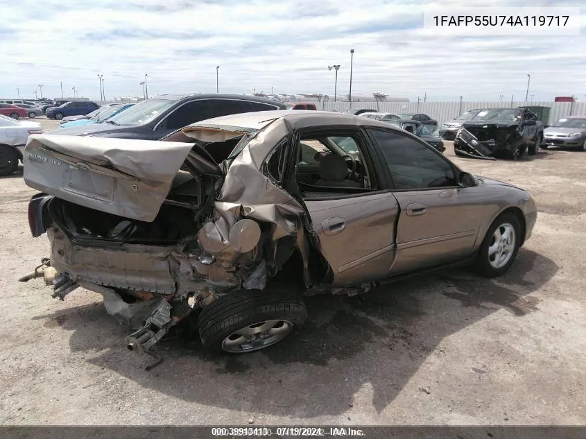 2004 Ford Taurus Ses VIN: 1FAFP55U74A119717 Lot: 39913413