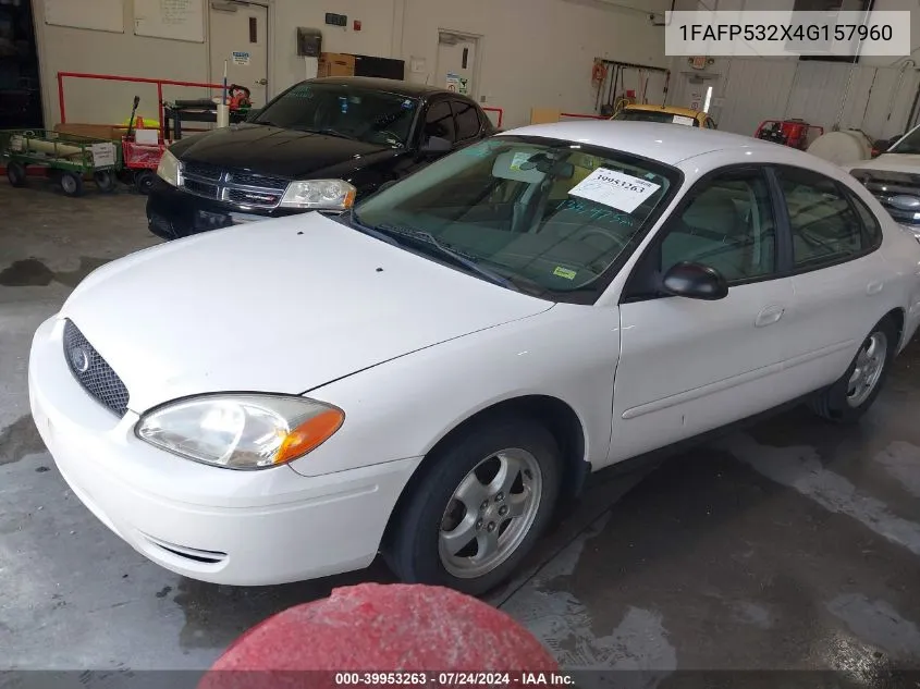 2004 Ford Taurus Se VIN: 1FAFP532X4G157960 Lot: 39953263