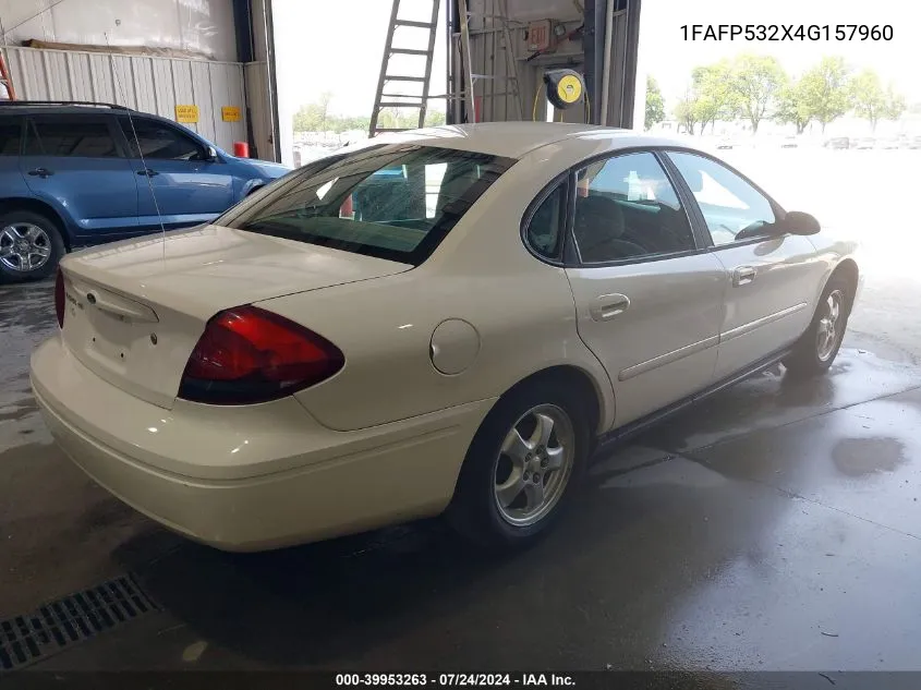 2004 Ford Taurus Se VIN: 1FAFP532X4G157960 Lot: 39953263