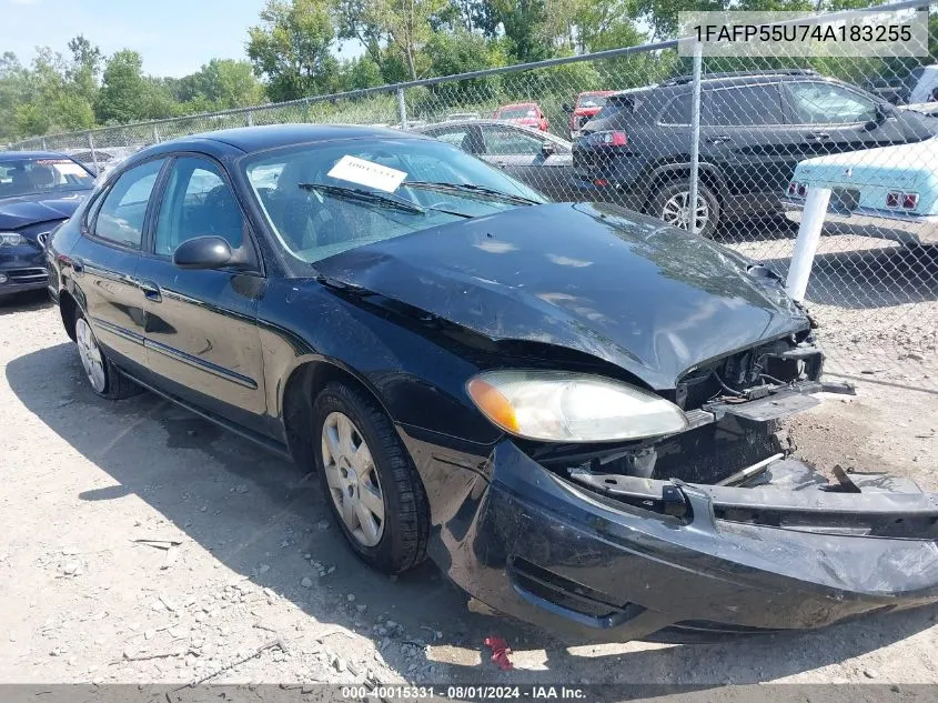 2004 Ford Taurus Ses VIN: 1FAFP55U74A183255 Lot: 40015331