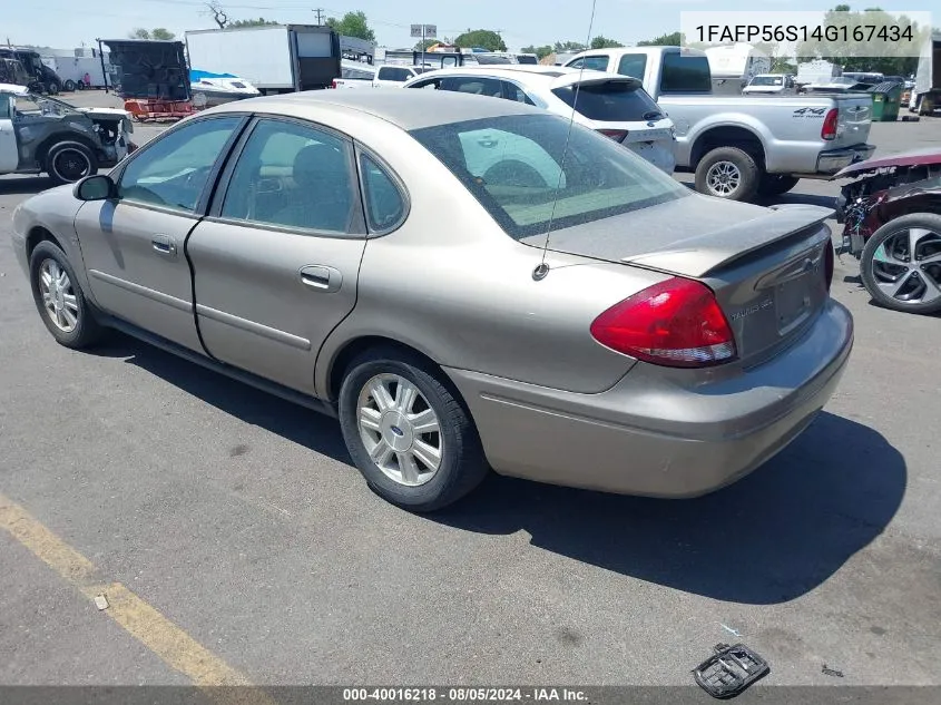 2004 Ford Taurus Sel VIN: 1FAFP56S14G167434 Lot: 40016218