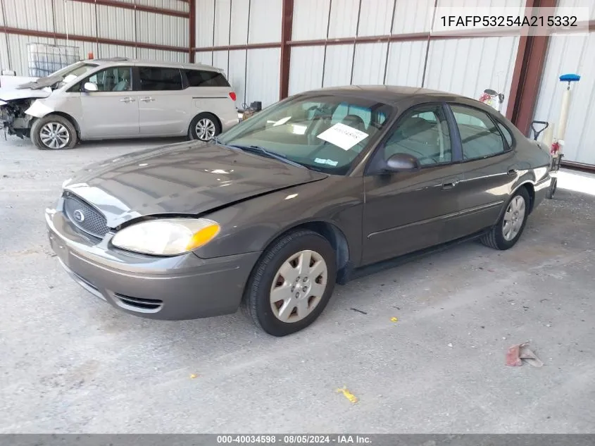 2004 Ford Taurus Se VIN: 1FAFP53254A215332 Lot: 40034598