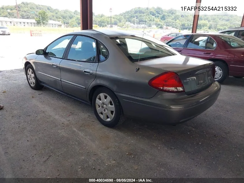 2004 Ford Taurus Se VIN: 1FAFP53254A215332 Lot: 40034598