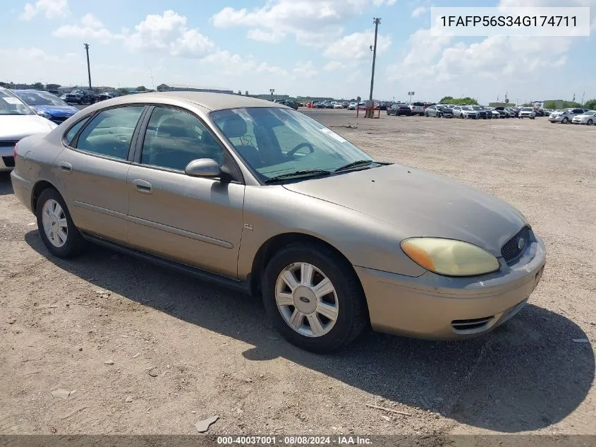 2004 Ford Taurus Sel VIN: 1FAFP56S34G174711 Lot: 40037001