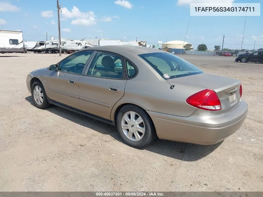 2004 Ford Taurus Sel VIN: 1FAFP56S34G174711 Lot: 40037001