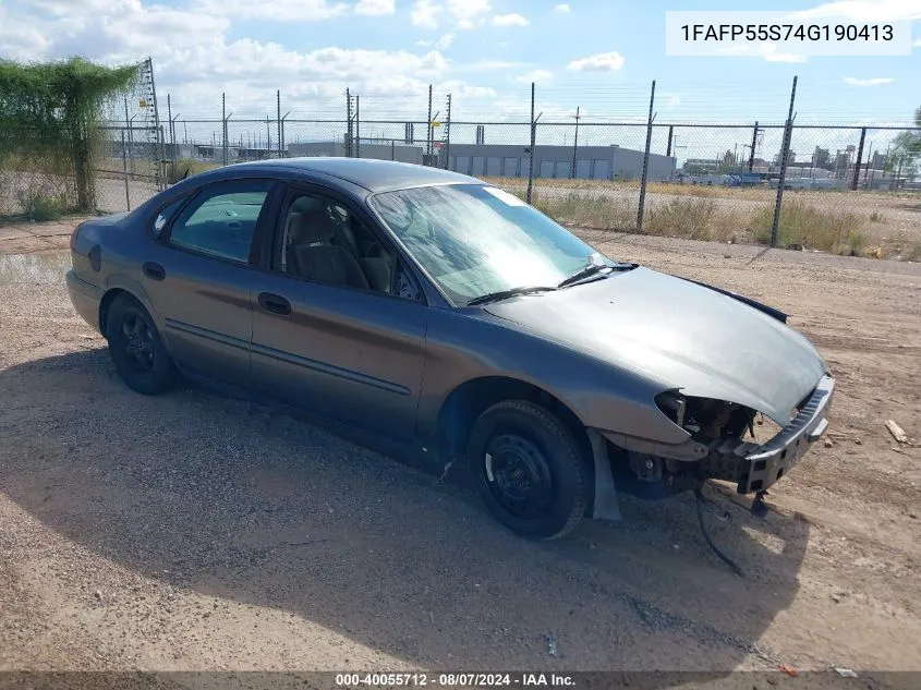 2004 Ford Taurus Ses VIN: 1FAFP55S74G190413 Lot: 40055712